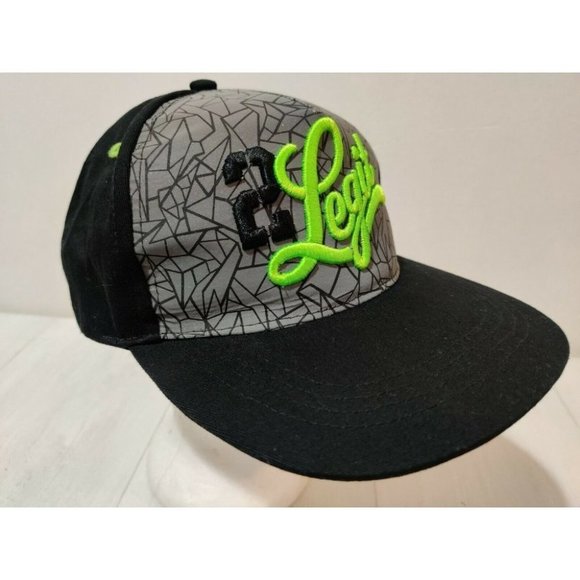 2 LEGIT Black Gray Green Snapback Cap Hat Brothers - Picture 7 of 12
